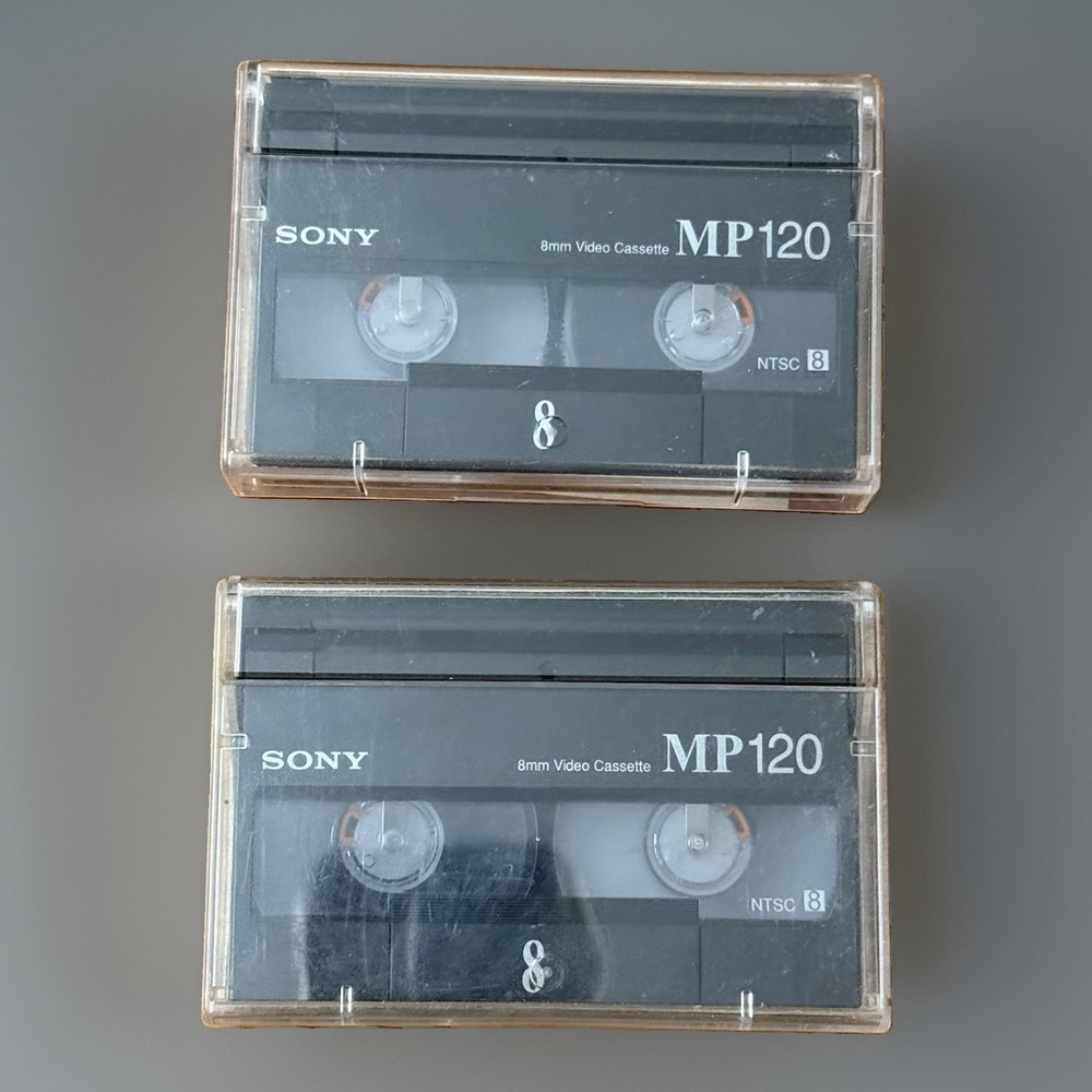 Lot Of 2 Sony Video Tapes Hi8 MP120 Metal Particle 120min Digital 8 60min USED